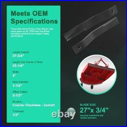7556 Rotary Cutter Blades 27 x3/4 Lawn Mower Blades For Bush Hog, 2 Blade Set