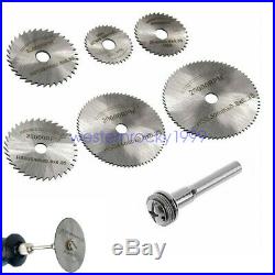 7X HSS Circular Saw Blade Set For Drill Dremel Rotary Tool Cutting Wheel Discs