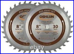 8 Carbide Tipped Box Joint & Finger Joint Cutter Blade Set