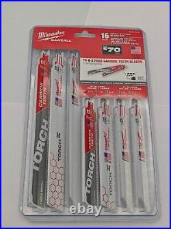 8 PACK = 144 Milwaukee Reciprocating Saw Blade Bimetal Cutting 18 PIECE Sawzall