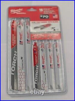 8 PACK = 144 Milwaukee Reciprocating Saw Blade Bimetal Cutting 18 PIECE Sawzall