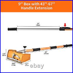 9'' Drywall Flat Box Skimming Blade Set Plastering Flat Box Extension Handle New