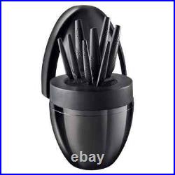 9 Piece Black Stainless Steel Knife Set Blade Handle Outdoor Slicer Cutter Tool