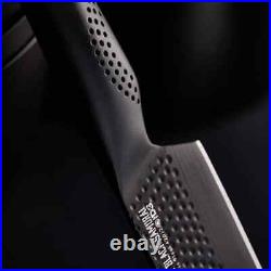 9 Piece Black Stainless Steel Knife Set Blade Handle Outdoor Slicer Cutter Tool