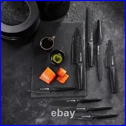 9 Piece Black Stainless Steel Knife Set Blade Handle Outdoor Slicer Cutter Tool
