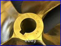 ACME 24 x 22 Right/Left Hand 4 Blade Nibral Propellers. (FOR SET) 2 Inch bore
