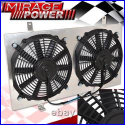 Aluminum 12 Dual Fan Blade Radiator Slim Shroud Set For 1993-1998 Supra Manual