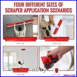 Aluminum-Handle Drywall Skimming Blade Set 6.5,16, 24, 32 Stainless