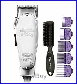 Andis Master Hair Adjustable Blade Clipper, With a Master Dual Magnet 5-Comb Set