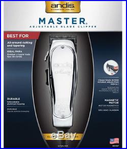 Andis Master Hair Adjustable Blade Clipper, with a Master Dual Magnet 5-Comb set