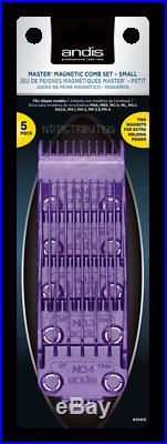 Andis Small Nano DOUBLE Magnetic Comb Set (5 Pack) Barber Clipper Guards #01410