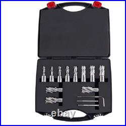 Annular Cutter Set HSS Magnetic Drill Bits 13 PCS Weldon Shank 1 Depth