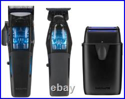 BaByliss PRO Dual Coil Clipper + Trimmer + Matte Black UV Shaver SET BRAND NEW