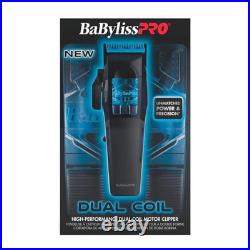 BaByliss PRO Dual Coil Clipper + Trimmer + Matte Black UV Shaver SET BRAND NEW
