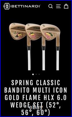 Bettinardi Spring Classic Bandito Multi Icon Gold Flame. Hlx 6.0 Wedge Set