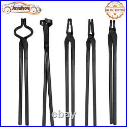 Blacksmith Tongs Tools Set Flat Tongs & Square Jaw Tongs, Bolt Tongs, Blade Tongs
