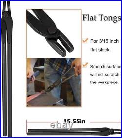 Blacksmith Tongs Tools Set Flat Tongs & Square Jaw Tongs, Bolt Tongs, Blade Tongs