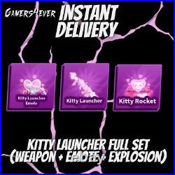 Blade Ball Kitty Launcher Full Set (Weapon + emote + explosion) Blade Ball