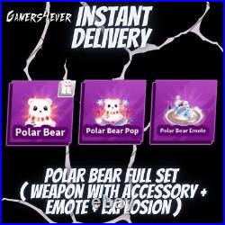 Blade Ball Polar Bear Full Set (Weapon with accessory + emote + explosion)