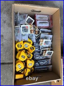 Bulk Lot of 90+ New Hand Tools Tape Measures Knives Hardware Kits