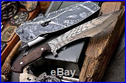 CFK Handmade D2 Tool Steel Custom Falcata Hunting Blade Knife & Kydex Sheath Set