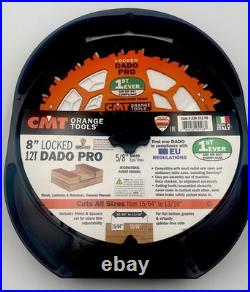 CMT 8 Locking 12T DADO Pro Set Saw Blade 5/8 bore Orange 230.312.08 NEW