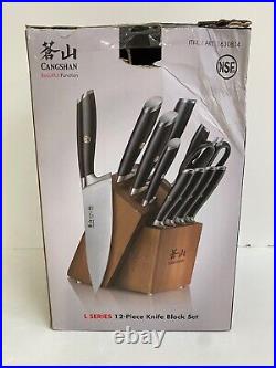 Cangshan L Series Knife Block Set 12 Piece Hand Sharpened Blade German Steel New