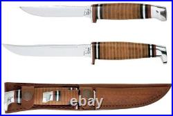 Case 00372 Two-Knife Leather Hunter Set Brown Sm & Lg Knife Set