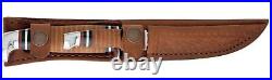 Case 00372 Two-Knife Leather Hunter Set Brown Sm & Lg Knife Set