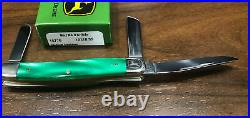 Case John Deere Green Pearl Kirinite Handled Steel Blade Lot of 5 Knife Set New