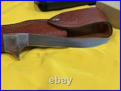 Case Native American Series Fixed Blade Set. 4 Vintage Knives with pouch