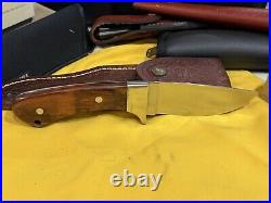 Case Native American Series Fixed Blade Set. 4 Vintage Knives with pouch