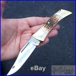 Case XX Changer Gift Set Folding Knife Stainless Steel Blade Amber Bone Handle