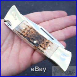 Case XX Changer Gift Set Folding Knife Stainless Steel Blade Amber Bone Handle