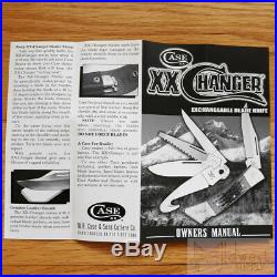 Case XX Changer Gift Set Folding Knife Stainless Steel Blade Amber Bone Handle
