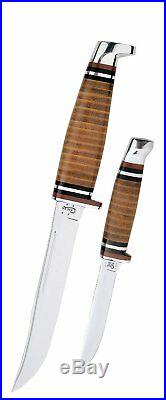 Case XX Hunting Twin Finn Fixed Set of 2 Knife Stainless Steel Blade Belt Sheath