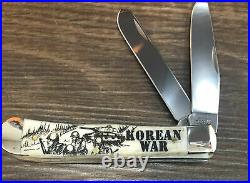Case XX Smooth Natural Embellished Bone Set of 6 War Memorial Knife SS Blade Lot