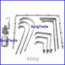 Charnley Initial Incision Retractor Set 10 Pcs Surgical Orthopedic Instruments