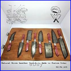 Chef Knife Set Fully Handmade Damascus Steel Sharp Blades Kitchen Knives Tools