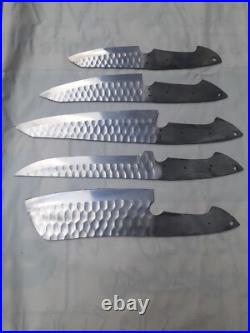 Chef Knife Set Of 5 Knives Blank Blades D2 Steel Knife Making For Chef Master