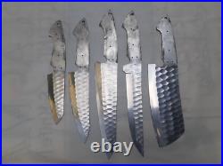 Chef Knife Set Of 5 Knives Blank Blades D2 Steel Knife Making For Chef Master