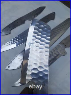 Chef Knife Set Of 5 Knives Blank Blades D2 Steel Knife Making For Chef Master