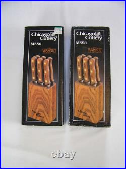 Chicago Cutlery Set of Six 103s Steak Knives with Block NEW & SEALED MSS6 4 Blade
