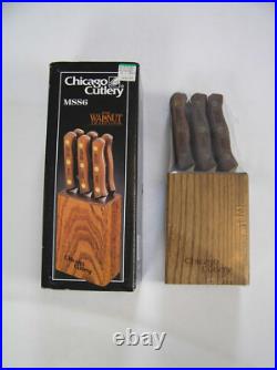 Chicago Cutlery Set of Six 103s Steak Knives with Block NEW & SEALED MSS6 4 Blade