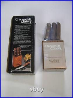 Chicago Cutlery Set of Six 103s Steak Knives with Block NEW & SEALED MSS6 4 Blade