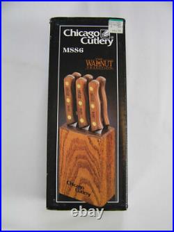 Chicago Cutlery Set of Six 103s Steak Knives with Block NEW & SEALED MSS6 4 Blade