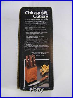 Chicago Cutlery Set of Six 103s Steak Knives with Block NEW & SEALED MSS6 4 Blade