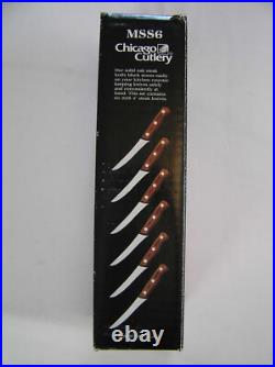Chicago Cutlery Set of Six 103s Steak Knives with Block NEW & SEALED MSS6 4 Blade