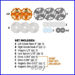 Cmt 8In 12T Wood Locked Dado Pro Blade Set