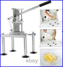 Commercial Potato Vegetable Chopper, Stainless Steel French Fry Cutter with 2